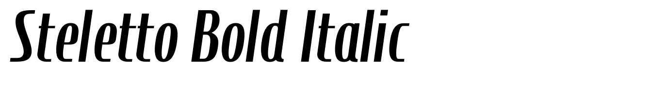 Steletto Bold Italic